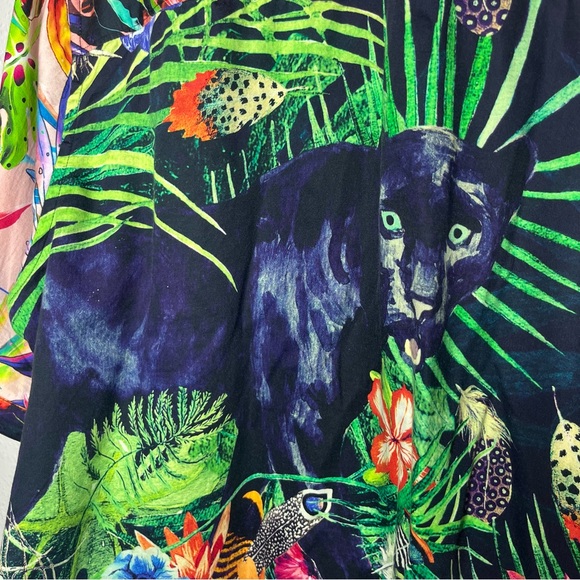 Robert Graham Bleak Horizon Colorful Tropical Short Sleeve Button Down Shirt XLT - Picture 5 of 7